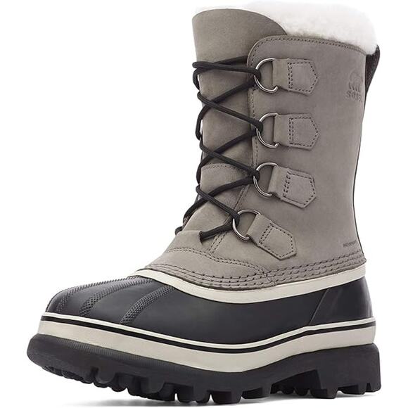 USED SOREL Women's Caribou Cold Weather Boots ,Shale/Stone-Size 9 - Picture 1 of 9